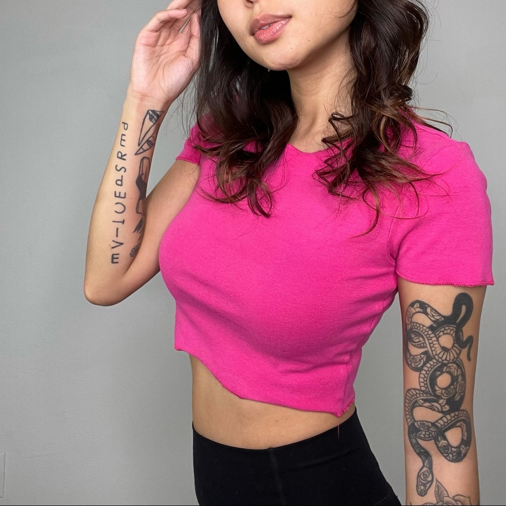 Zara Hot Pink Crop Top